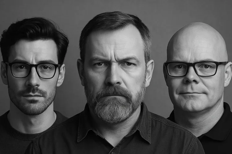 om sandheden.net - fra venstre og mod højre Michael, Asger og Nikolaj